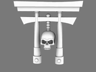 Cyber Samurai Back Pack Add On Shinto Arch D 3D print model