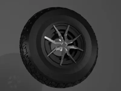 COMPLETE TYRE AND  RIM 3D MODEL  Free low-poly 3D model