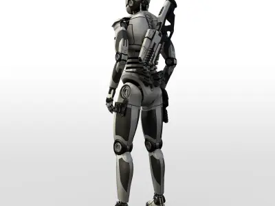 Sci-Fi Robot 3D model get