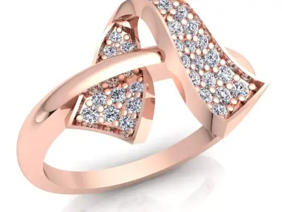 Woman Diamond Ring  3D print model