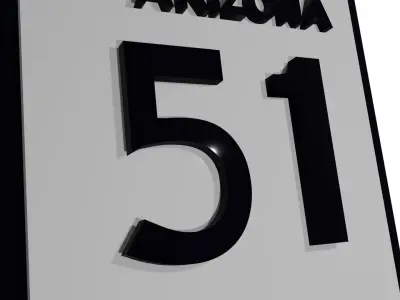 Sign Arizona Highway 51 3D model