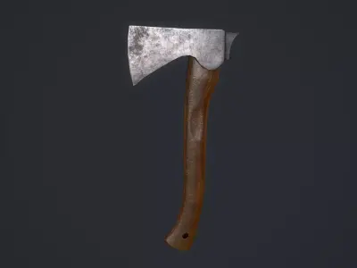 Hatchet axe Low-poly 3D model order