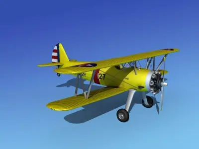 Stearman PT-17 Kaydet V04 3D model