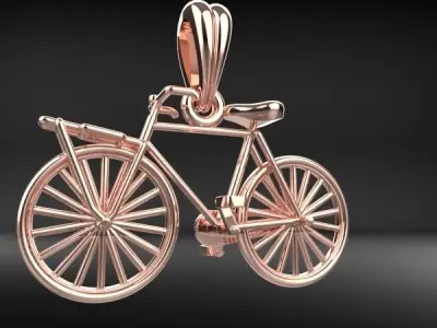 Solid Cycling Bicycle Bike Sport Pendant Jewelry 3D print model buy