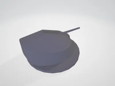 ITALIAN NAVAL GUN WW2 Low-poly 3D model