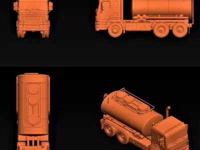 tanker truck static model 3D print model