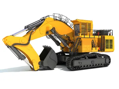 Heavy Construction Machinery Equipment 3D Model Pack