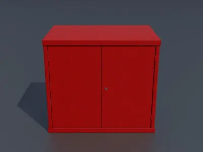 Workshop storage closet small PBR 3D model