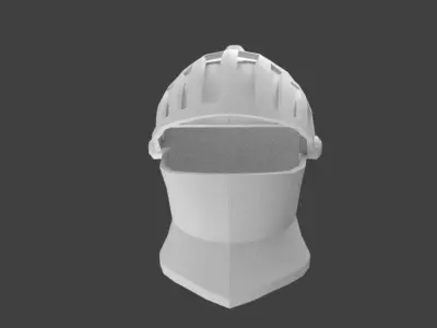 Knight HELMET Casque de chevalier Low-poly 3D model