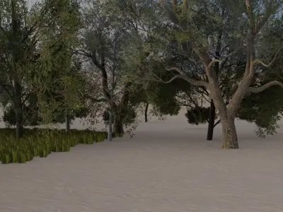Traditional Village Scene 3D model