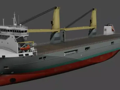 SAL Heavy Lift vessel Low-poly 3D model