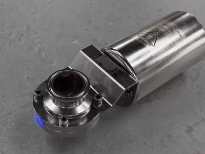 PBR Staileness Pneumatic Actuated Valve - Clamp Conection  3D model