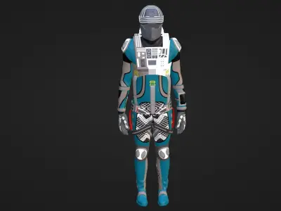 Robot Soldier - Assault Soldier Low-poly 3D model 34