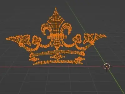 Gold Crown Logo 3D model