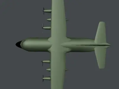 Military Transport Plane Low-poly 3D model