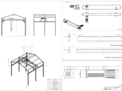 Bridge crane and structure  Free 3D model