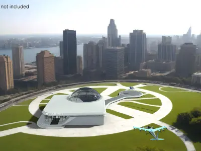 Air Taxi Ports Collection 3D model