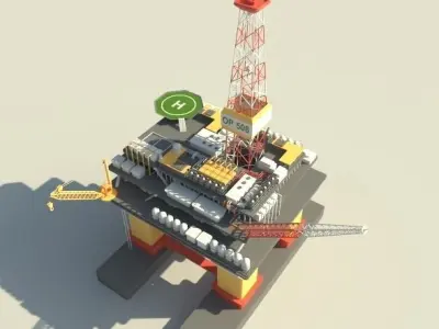 Optimized Oil Platforme 3D model