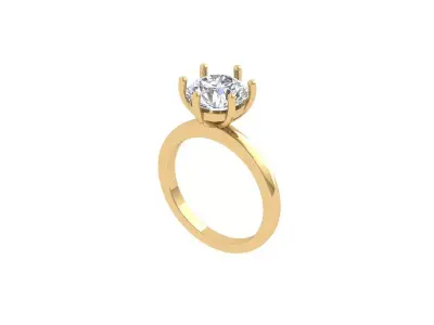 Single-Stone-Ring 3D print model purchase