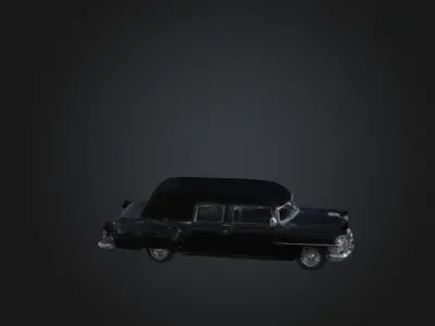 Hearse Model Low-poly 3D model