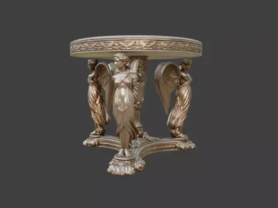 The Angelic Round Table Low-poly 3D model