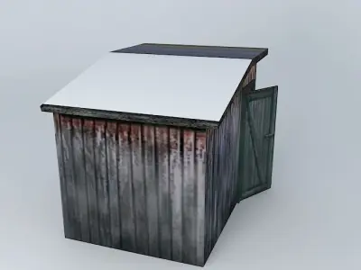 Eco Rail Track LineSide Hut Old Steam Days Free 3D model