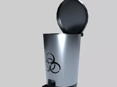 Dust Bin Free low-poly 3D model