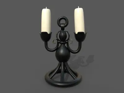 Stylized Candle Holder 3D model