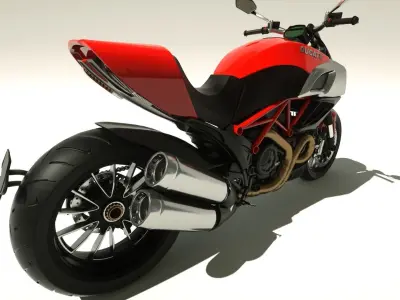 Ducati Diavel Dark 2015 1200CC 3D model
