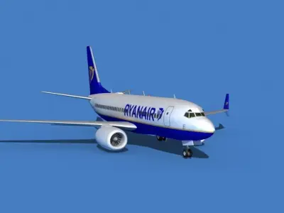 Boeing 737 MAX 7 Ryanair 3D model