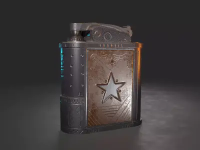 cigarette lighter  Low-poly PBR high detailed texture  3D model  Free low-poly 3D model