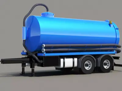 Vacuum Trailer 3D model