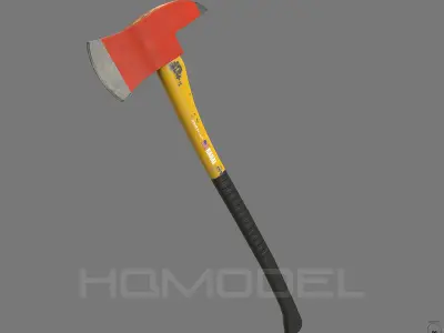 Fire Axe PBR Low-poly 3D model
