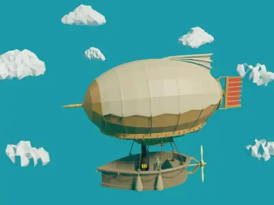 Airship Low-poly 3D model