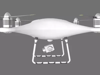 Drone Low-poly 3D model - Low-poly and PBR