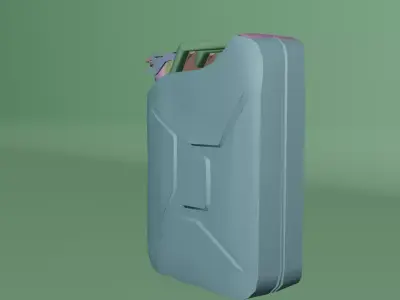 Old Rusty Fuel Canister PBR Game Ready Low-poly 3D model