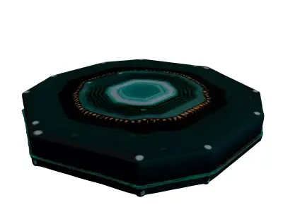 Futuristic Hexagon Microchip Processor 3D model