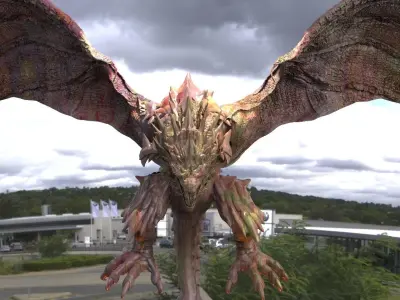 Demon Lava Dragon and Jungle Dragon 3D model