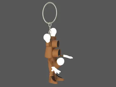  Cartoon Bulb Holder v1 Keychain 