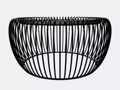 Modern Round Wire Coffee Table Set - Moscow-M 3D model