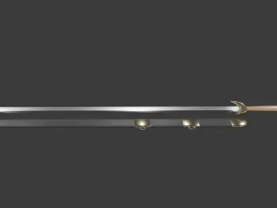 Jian Sword 3D Model Low-poly 3D model