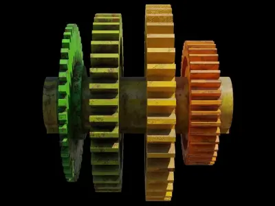Gear 3D models Low-poly 3D model