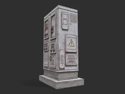 Electrical Transformer 2 Low-poly 3D model