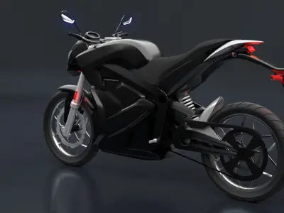 Motorcycle futuristic electric 3D model