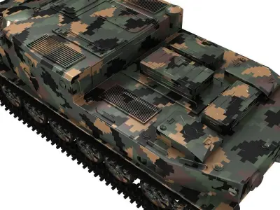 BTR-50 3D Model Collection camouflaged military vehicle 3D model