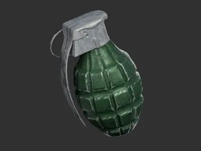 Hand grenade Low-poly 3D model shop