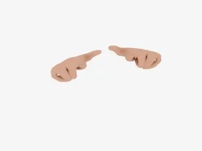 Hand Thumb two  Low-poly 3D model