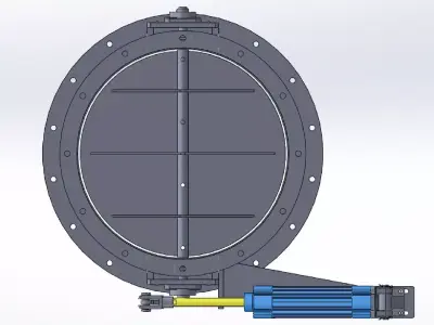 Diameter 500 mm Pneumatic valve 3D model