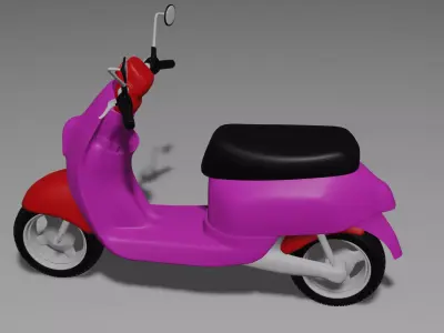 Toy Scotter Low-poly 3D model
