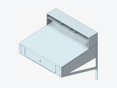 Desk - Wall Mount - Locka Low-poly 3D model
